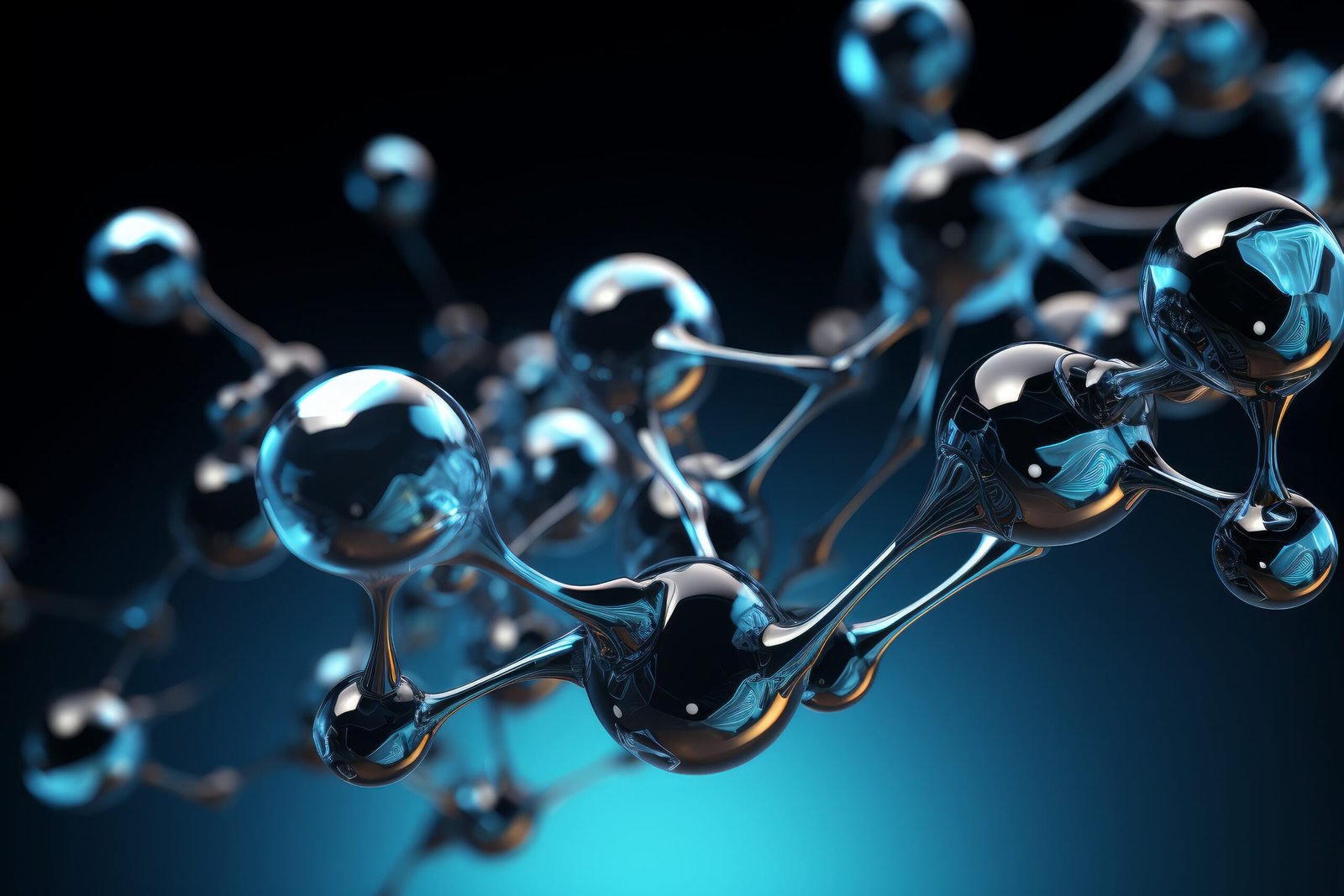 microscopic molecules macro. generate ai